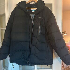 Columbia Men’s 650-Down Omni-Heat Puffer Jacket – Size L – Black